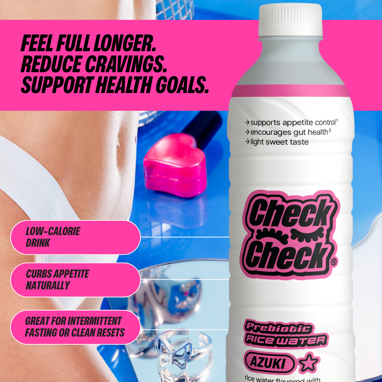 CheckCheck Prebiotic Rice Water (12-Pack, 16.9 fl oz PET Bottles)