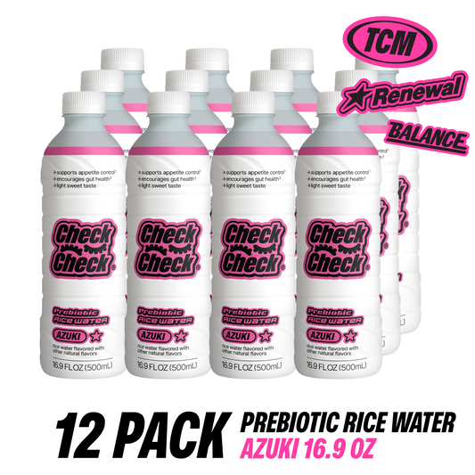 CheckCheck Prebiotic Rice Water (12-Pack, 16.9 fl oz PET Bottles)